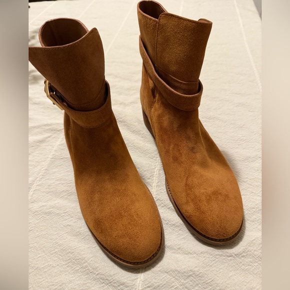 Tory Burch Brooke Ankle Bootie- Suede - Picture 3 of 7